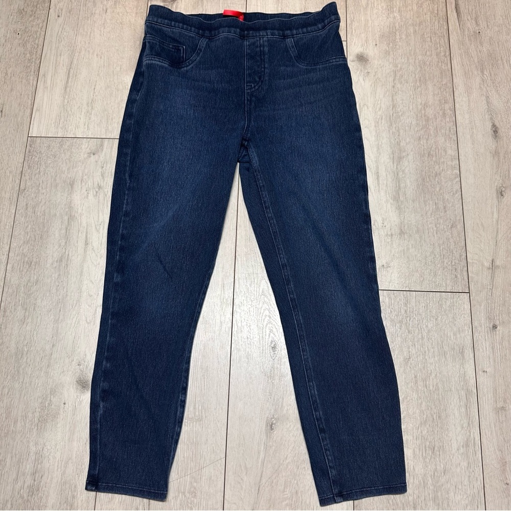 SPANX Dark Wash Ankle Jeans Flattering Stretch Body SculptingSize Medium